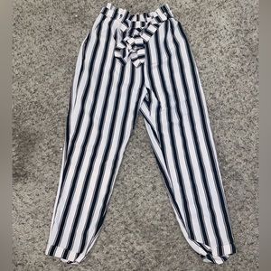 Cute flowy striped pants with tie